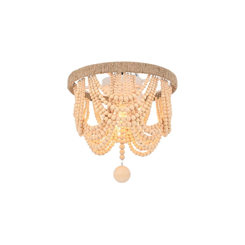 Hudson 12 inch Beaded Flush mount in Beige