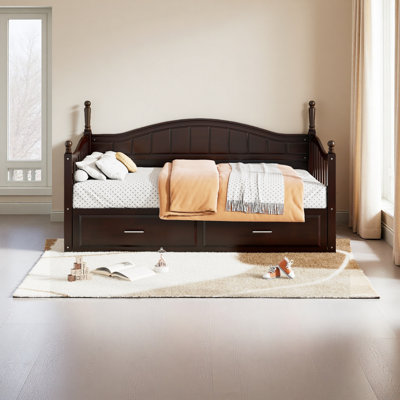 Lit de jour en bois avec couchette simple
