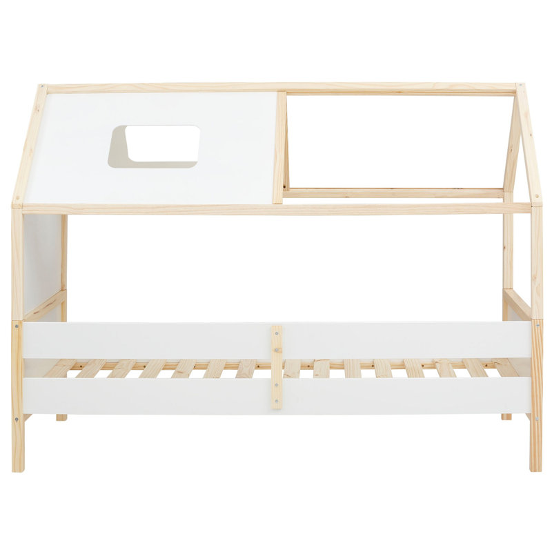 Gaudette Solid Wood Bed, White/Natural