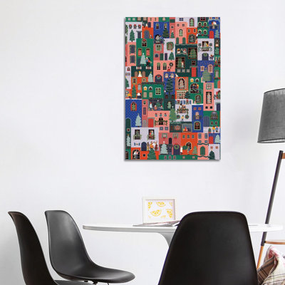 Christmas Town 1 Piece Wall Art on Canvas