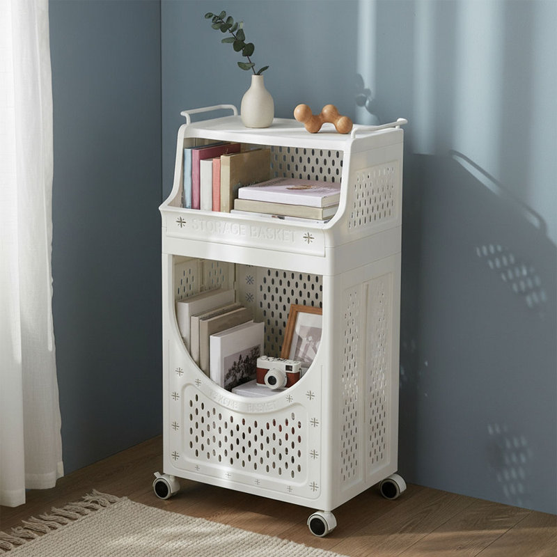 72cm H x 39.5cm W Utility Cart with Wheels, White