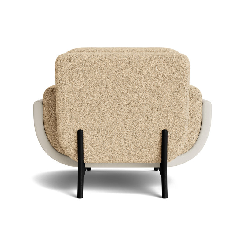 Regatta Chair, Berber - Dune/Greenwich Performance Leather- Cream, Black