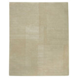 Sketch Striped Area Rug in Beige/White
