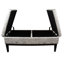 Banc de rangement, L 48 po x l 20,5 po x H 19,5 po, double élévation, reproduction ancienne | Noir | Bois