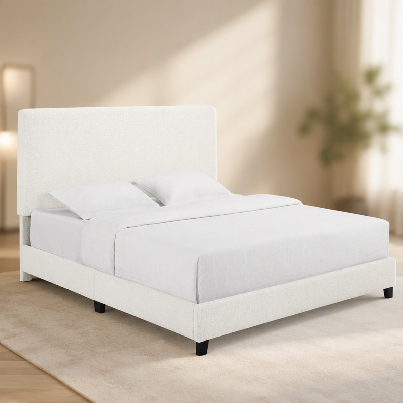 Upholstered Platform Bed, King