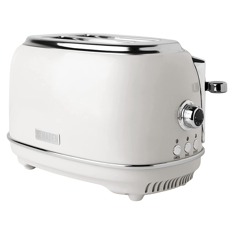 HADEN Heritage Ivory & Chrome Bundle with 2-Slice Toaster and Electric Kettle