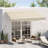 Patio Retractable Awning with Manual Crank, Exterior Sun Shade-112161281-112161299