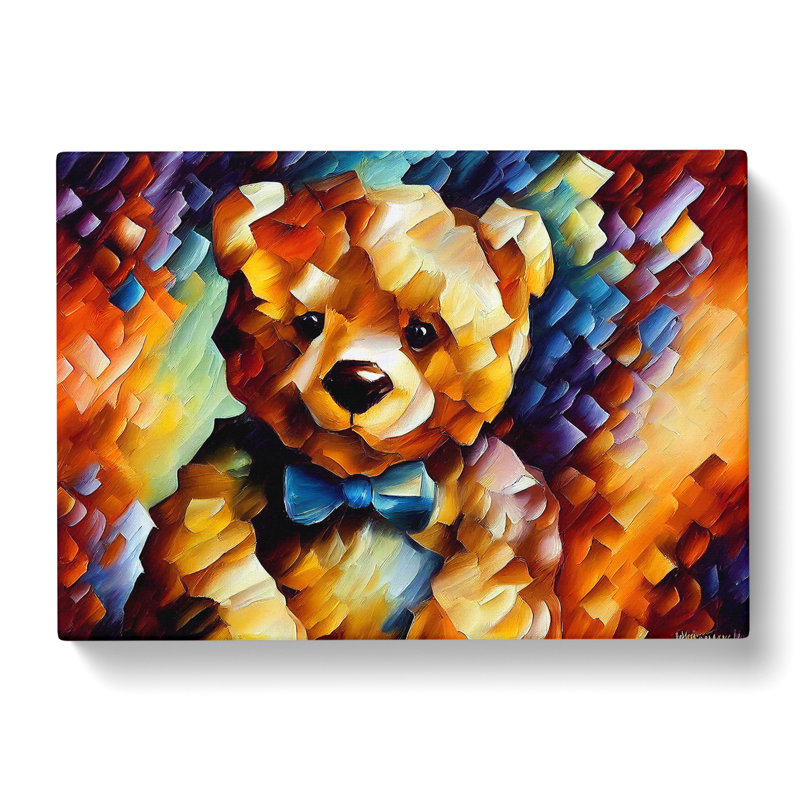 Teddy Bear Painted Vol.2 Abstract - Wrapped Canvas, 40cm H x 60cm W x 3cm D