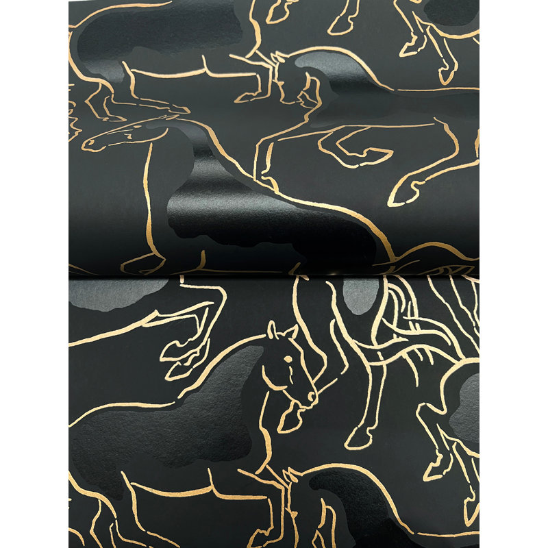 Papier peint dressage, Doré