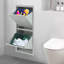 Poubelle basculante, armoire à déchets et recyclage avec 2 seaux-114235251