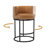 26" Swivel Counter Height Bar Stools With Arms and Footrest, Upholstered Cushion Full-Round Seat-1225817607