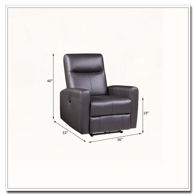 Top Grain Leather Match Power Motion Recliner