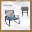 Ensemble berçant d'extérieur 3 pièces avec table, structure en fer résistant aux intempéries, ensemble bistro de patio compact-402151170
