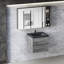 Meuble-lavabo mural 24 po avec lavabo, meuble-lavabo mural moderne avec lavabo à quartz noir et tiroirs à fermeture en douceur