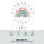 Pampille ronde pastel arc-en-ciel 32 po
