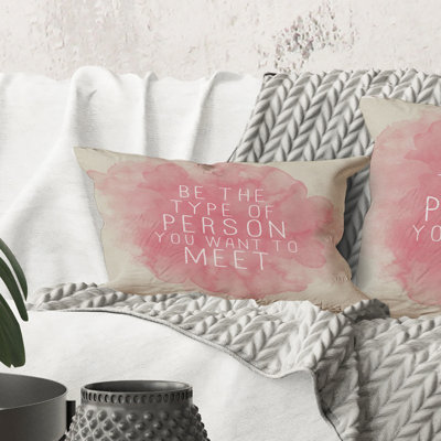 Rectangle, soyez la personne que vous voulez rencontrer - Coussin décoratif à imprimé traditionnel