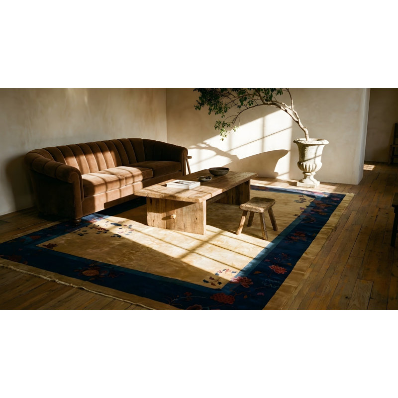 Handmade Wool Floral Area Rug