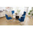 Tufted Velvet Upholstered Dining Chair with Silver Metal X-Legs-1998082135