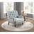 Auguust 34" Traditional Tufted Polyester Accent Chair with Velvet Fabric Upholstery, Nailhead Trim, Button-Tufted Back-2048512110