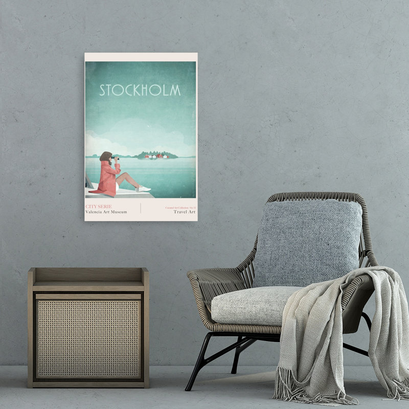 Stockholm 3 Peaceful Serene Tranquil City Coastal Wall Art Print 1 Piece Wrapped Canvas Wall Art, 91.44cm H x 60.96cm W
