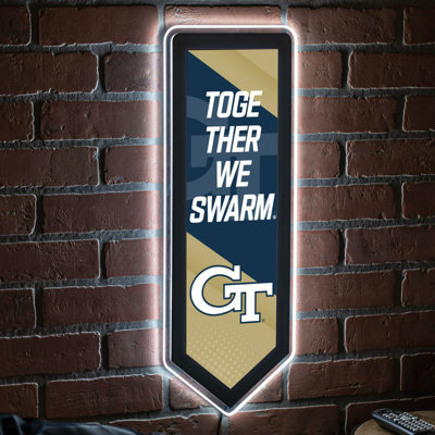 NCAA Team Pennant Shaped LED Lighted Wall Sign
