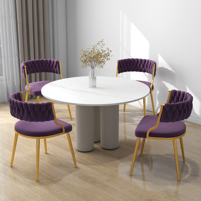 Christal Upholstery Dining Chair, Purple