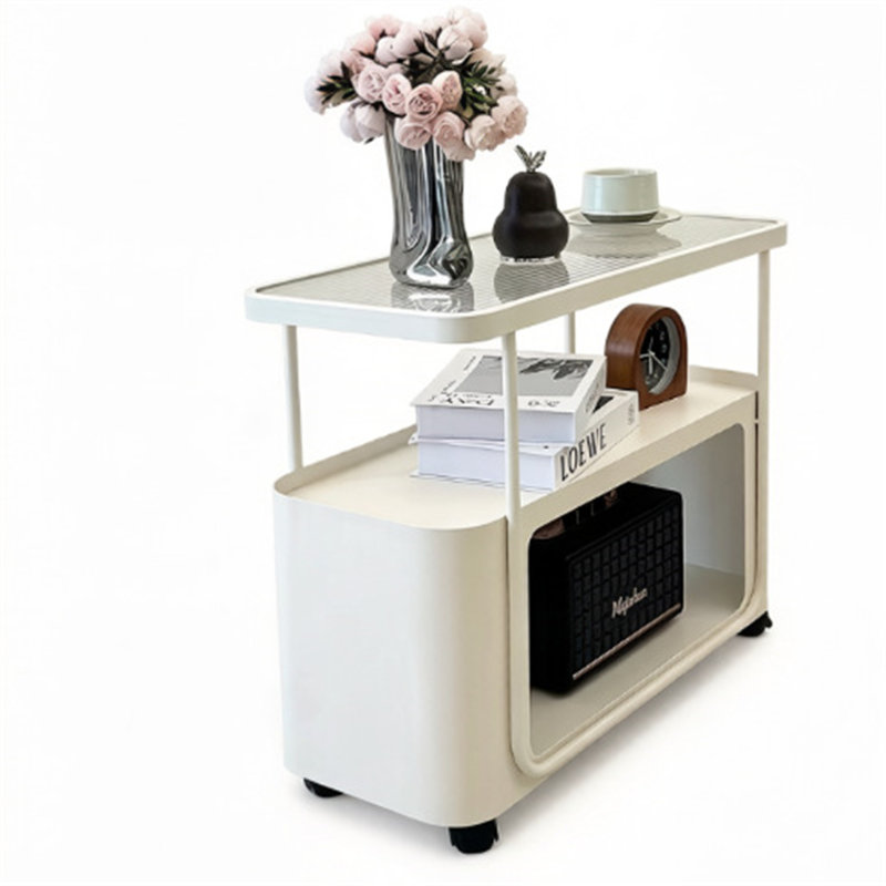 Table basse / table d'appoint / table d'appoint portable, élégante et compacte, White, 21.65" H x 27.55" L x 11.81" W