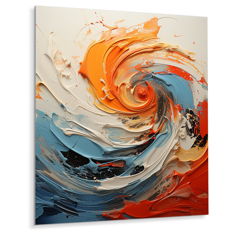 Spiral Chaos Collages Unleashed I - Abstract Collages Metal Wall Art, 32" H x 16" W x 1" D