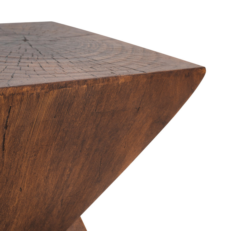 Table moderne brun foncé, 31,5 cm L, 44,8 cm H, à monter soi-même, aucun assemblage requis, résistante aux égratignures, facile à placer