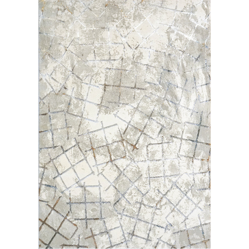 Tapis gris Bireuen, Rectangle 7 pi 10 po x 10 pi 10 po