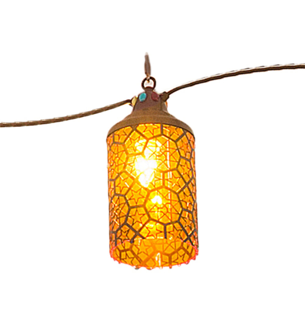 Meyda Lighting Tortola Hardwired Outdoor Lantern in Yellow/Blue/Red ...