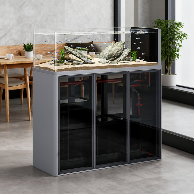 Réservoir d'aquariums d'eau, Gris, 26,42 gallons (H 50,39 po x l 39,69 po x P 18,11 p