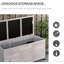 Coffre de terrasse en bois de 75 gallons Outsunny, contenant de rangement extérieur avec espace d'aération et finition résistante aux intempéries