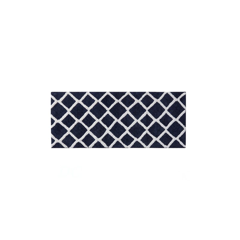 Reversible High Pile Tufted   Bath Rug, Single- 60" L x 24" W, Navy