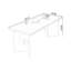 Bureau rectangulaire en bois massif noir-785306375