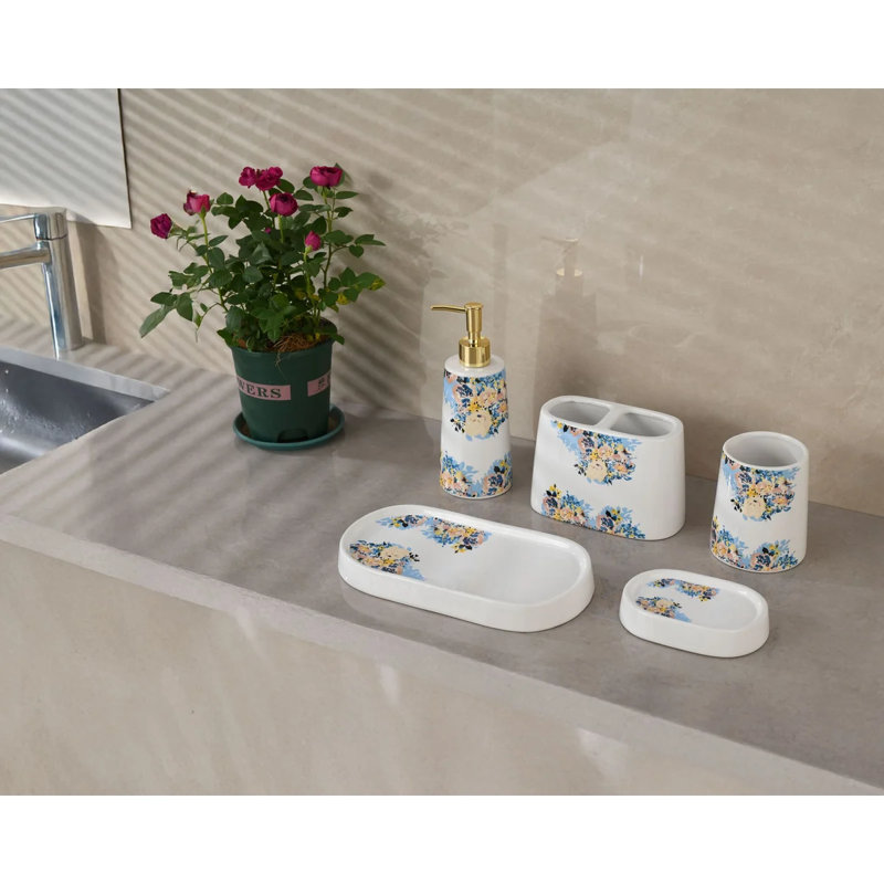 7pc Resin Bathroom Accessories Set