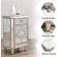Armoire d'appoint en miroir à 1 porte Fullington