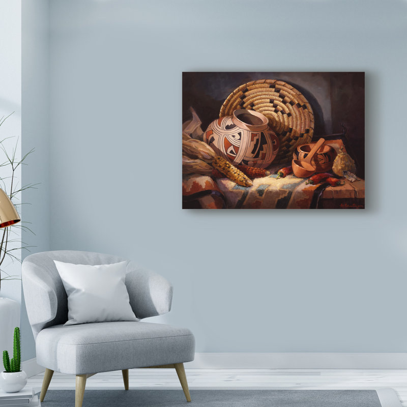 « casa grande pot », reproduction d’impression sur toile tendue, H 24 po x l 32 po x P 2 po