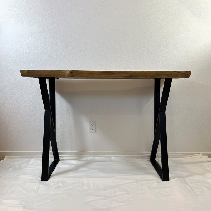 86.4cm Solid Wood Top Console Table