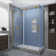 Langham XL 68" - 72" W x 34" D x 80" H Frameless Rectangle Sliding Shower Enclosure