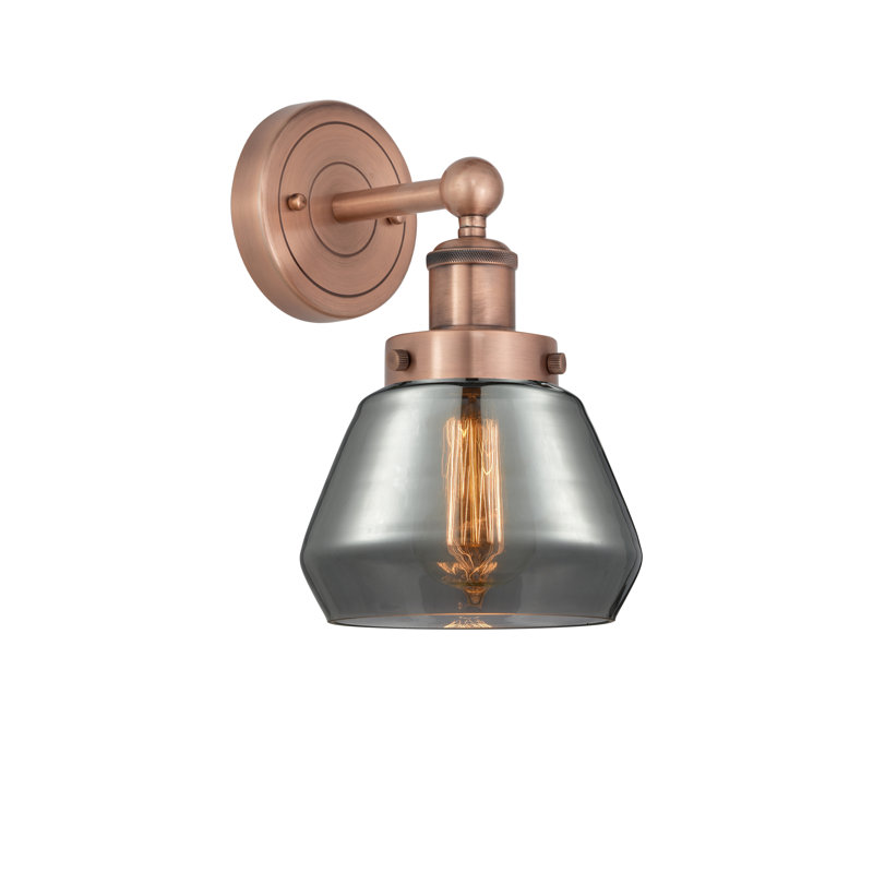 Carrboro Armed Sconce, Plated Smoke, Antique Copper