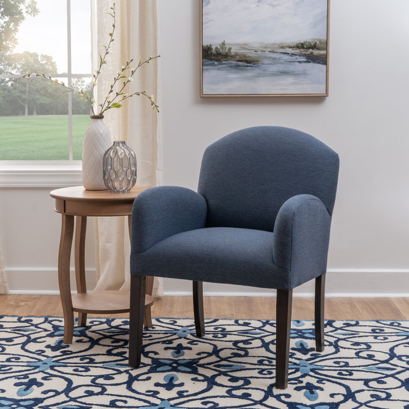 Truett Fully Assembled Upholstered Lounge Chair with Solid Maple Wood Legs