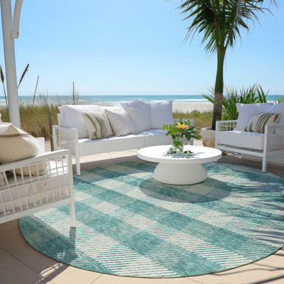 Colzie Plaid Indoor / Outdoor Rug