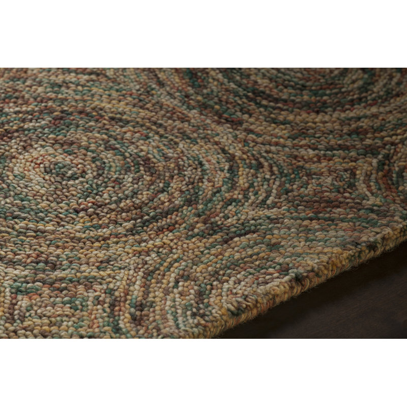 Tapis brun et brun clair en laine touffeté à la main Frances, 5 pi x 7 pi 6 po