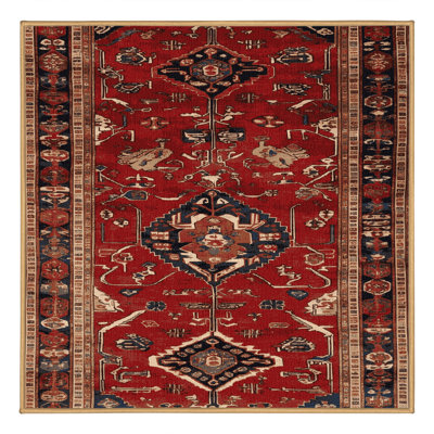 Tapis brun lavable à la machine