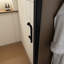 Porte de douche demi-cadre avec verre transparent l 34 po x H 72 po