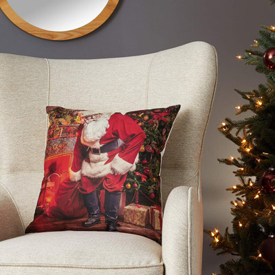 Christmas Santa Claus Action Throw Pillow