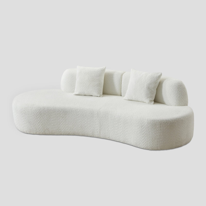 Wrought Studio Castillon 91" Modern Curved Sofa