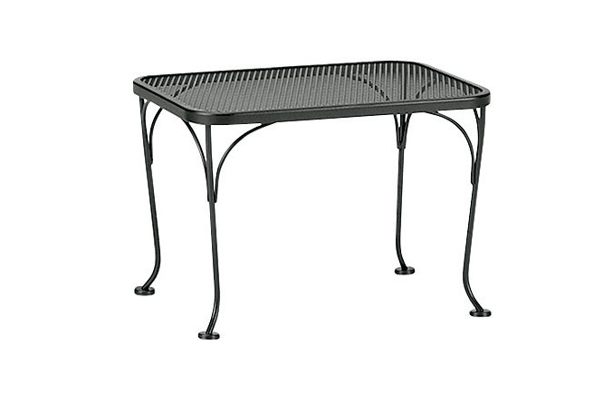 Occasional Outdoor Side Table, Textured Black, 18.5" W x 36.5" L x 17.5" H 