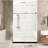 56 - 60" W X 76" H Shower Door 1/4" (6 Mm) Clear Tempered Glass With Proof Film Stainless Steel Handle In Brushed Nickel For Bathroom Large Wheels And Round Tracks Smooth Quiet Movement Water